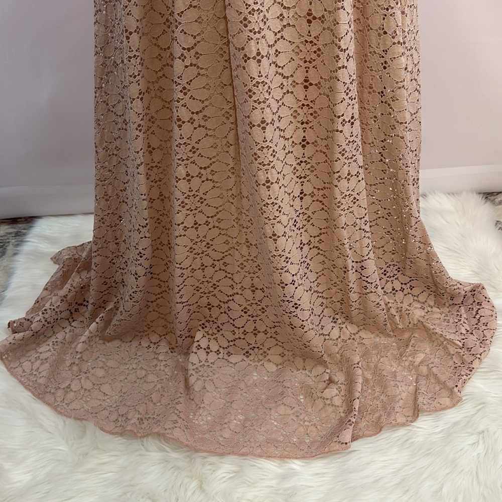 Baltic Born Blush Lace Wrap Wedding Dress - Picture 5 of 10